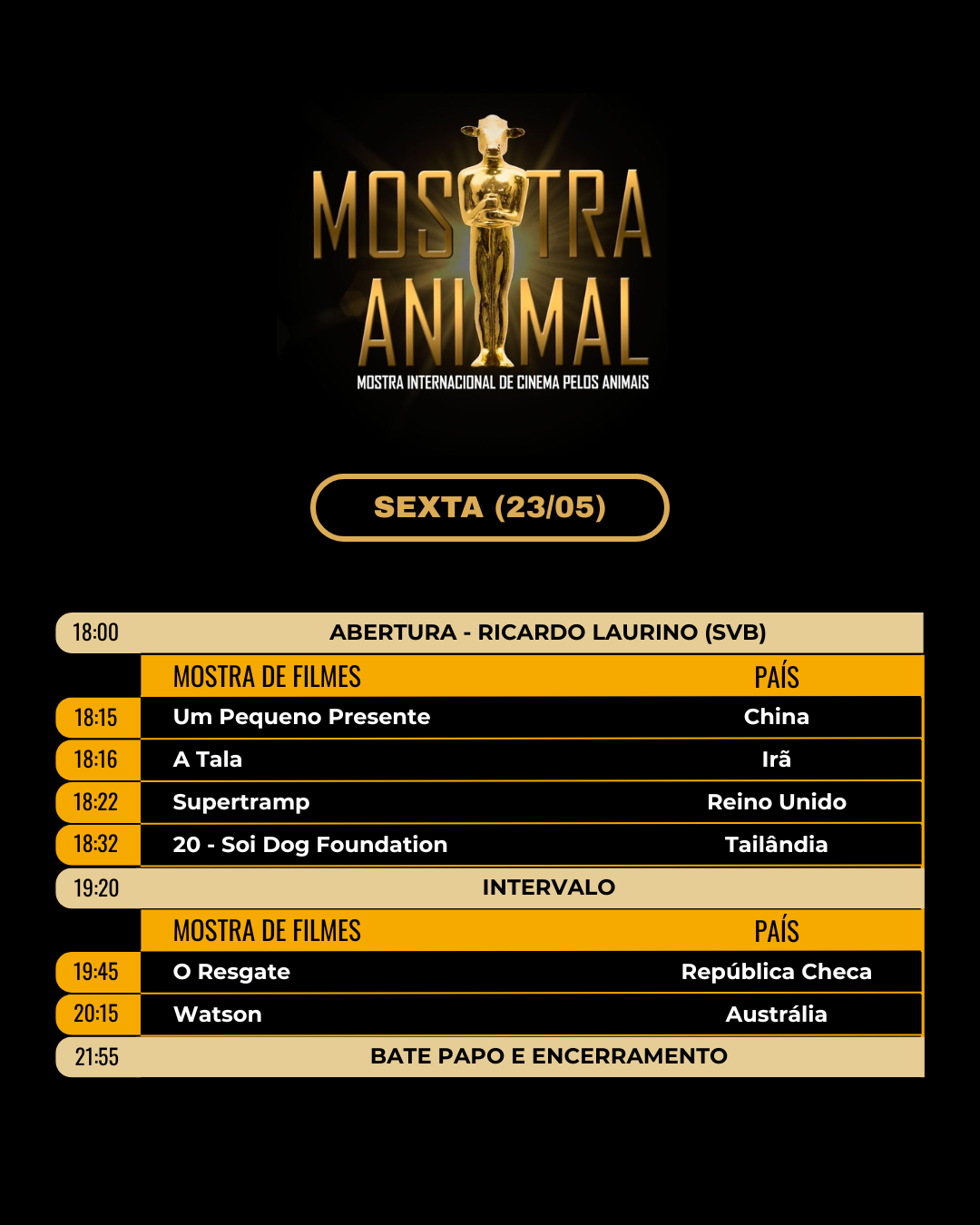 Programação dia 23